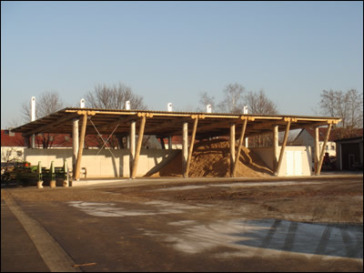 Neubau Hackschnitzelhalle mit Tanklager und Waschplatz